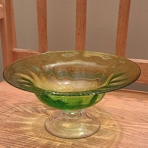 Bullicante blown glass centerpiece compote bowl